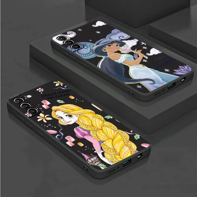 phone Cases for Samsung Galaxy S21 S23 Ultra FE case S20 S24 S10Plus S9 S21 funda Antiscratch cover Disney Little Princess Girls