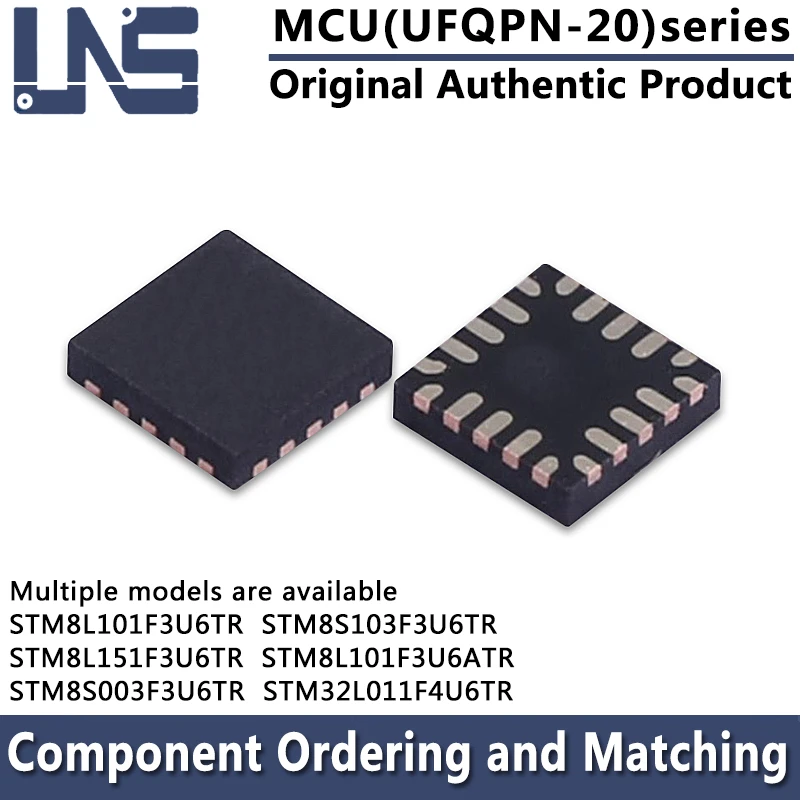 1pcs STM8L101F3U6TR STM8L151F3U6TR STM8S003F3U6TR STM8S103F3U6TR STM32L011F4U6TR STM8L101F3U6ATR  UFQPN-20 MCU