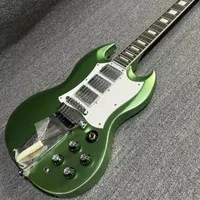 Free Shipping Green Color SG Electric Guitar 3 Humbucker Pickup Accessories Tune-O-Matic Bridge Guitar