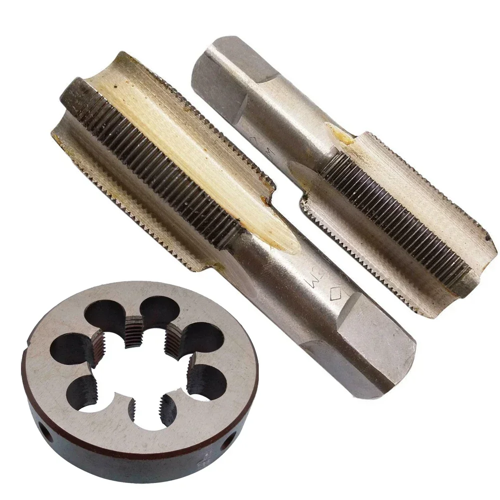 HSS M30X1.5mm Taper & Plug Tap M30X1.5mm Die Metric Thread Taps HSS Screw Tap Drill Bit Set Right Hand Tap & Die Set Hand Tools