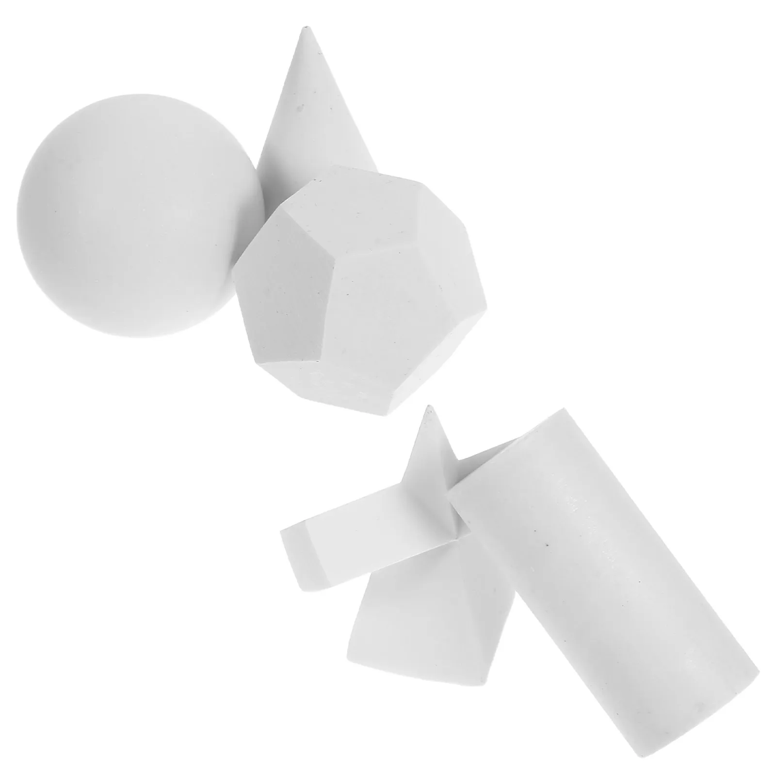 

5Pcs Geometric Shape Sketch Prop Simulation Gypsum Resin Art Craft Drawing Practice Decorative Set Statue