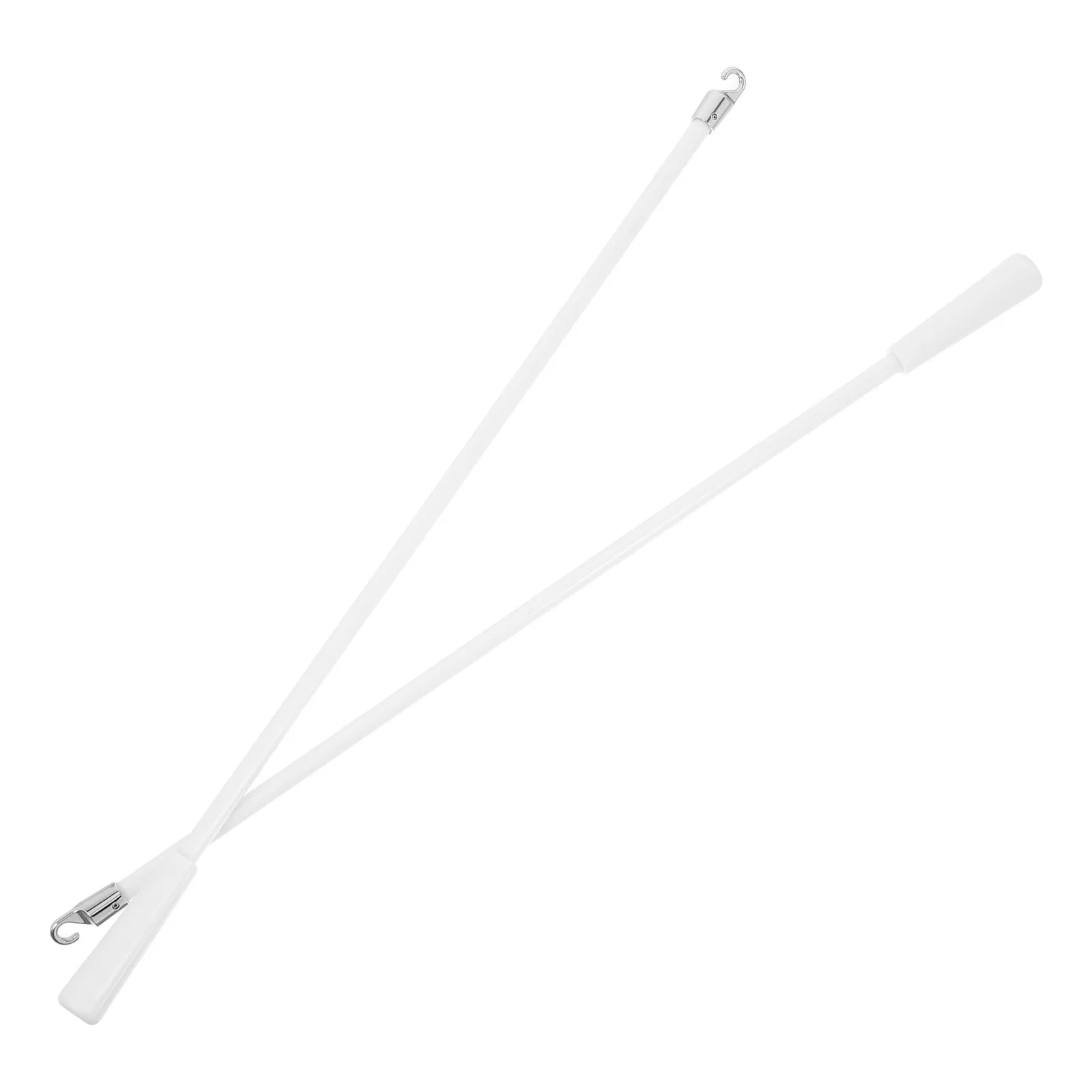 

2 Pcs Curtain Rod Hardware Pull Wand Tie Push Blind Opener Stick Glass Tilt Rotation