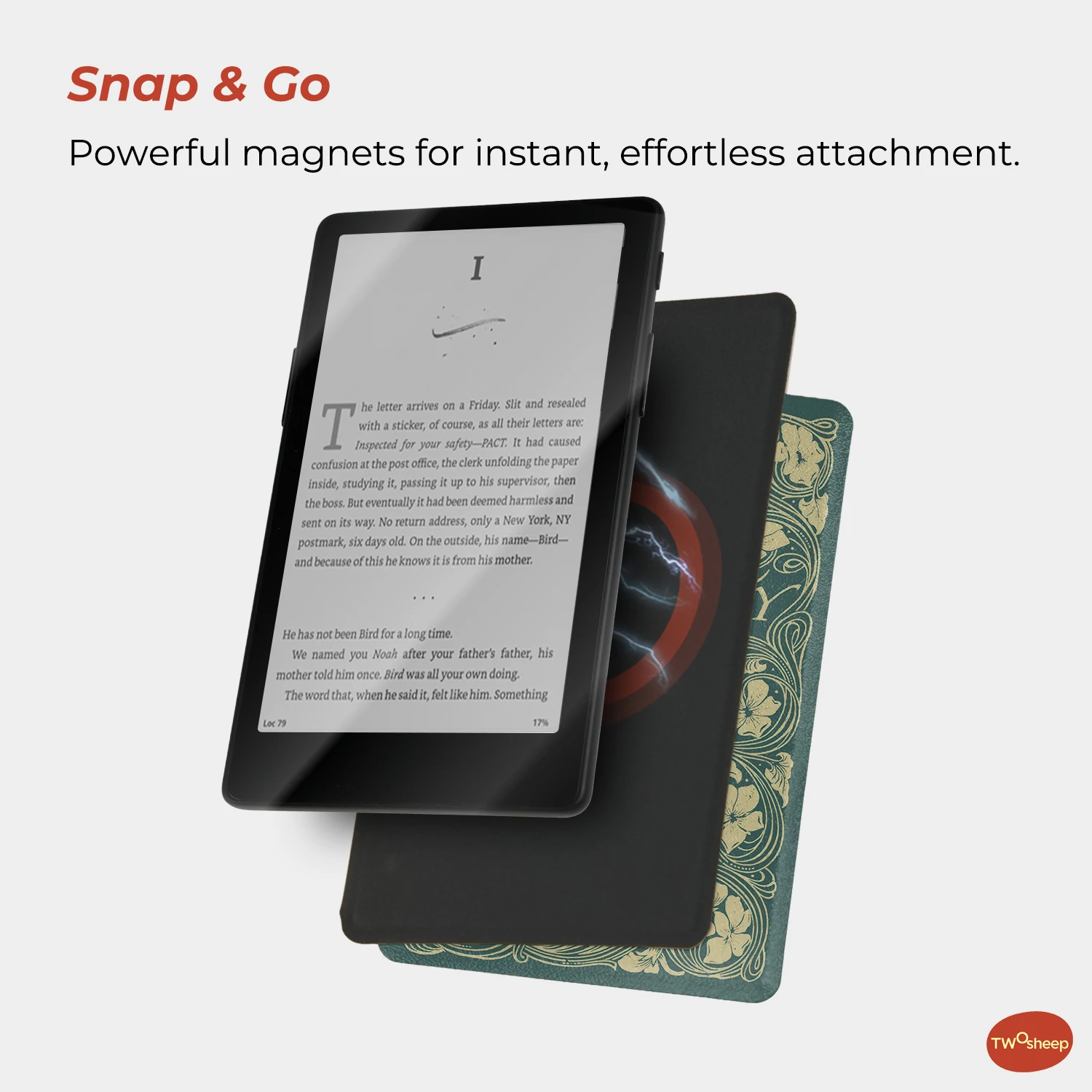twosheep Vintage Book Cover Case suit for XTEINK X4 Pro XTEINK X4Pro Magnetic Frameless Ultra Thin Shell Slim Skin Guard Cover
