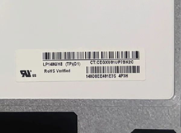LP140WH8-TPD1 LP140WH8-TPD2 LP140WH8-TPA1 TPC1 TPE1 TPH1 LP140WHU-TPC2 14.0'' Laptop LCD Screen 1366*768 EDP 30 Pins
