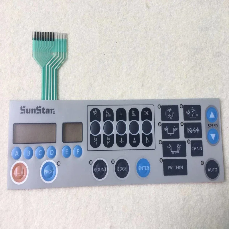 SunStar KM250A/350/506/530/640/250B Operation Panel Membrane Button Switch Panel Paper Sticker Industrial Sewing Machine Parts