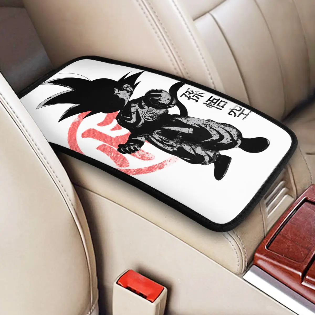 Dragon Ball Little Saiyan Car Armrest Cover Mat Universal Center Console Cover Pad Car Interior Cushion