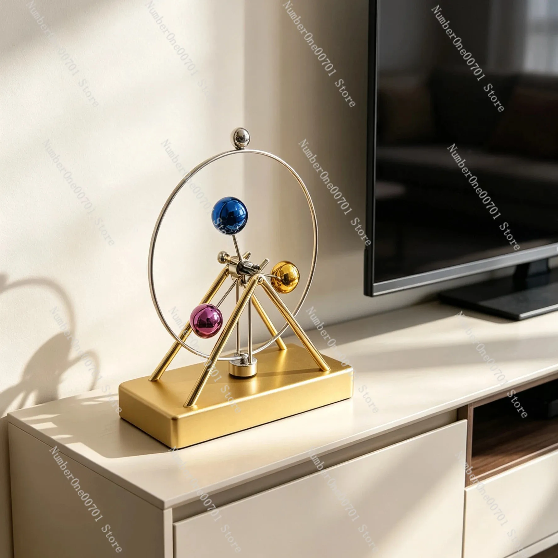 Kinetic Ferris Wheel Perpetual Motion Desk Toy, Creative Pendulum Ornament for Office, Stress Relief & Home Decor Gift