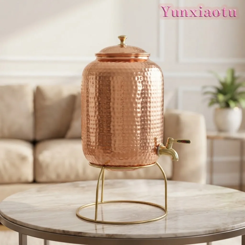 Imported Copper Cold Water Kettle, Retro Handmade Beverage Pitcher for Restaurant Bar, Southeast Asian Style