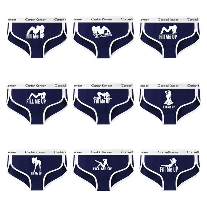 Fill Me Up Funny Girls Panties Women\'s Intimates Underwear New Girl\'s Sexy Panties Women Cotton Sports Underpant Cute Briefs