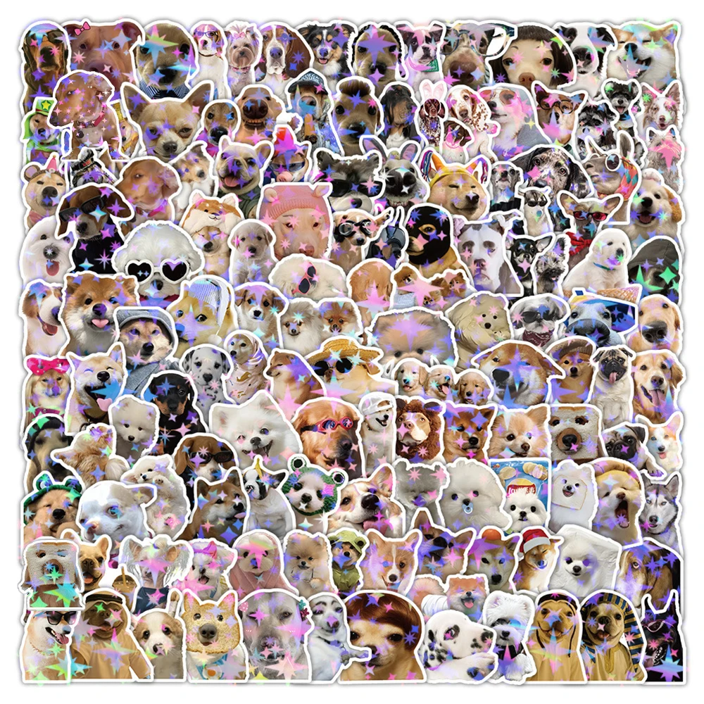 10/50/100/200 ชิ้นสุนัขตลกมีมสติกเกอร์สำหรับเด็กกราฟฟิตี้เครื่องเขียนกระเป๋าเดินทางโทรศัพท์แล็ปท็อปสมุดภาพกันน้ำสติกเกอร์น่ารัก