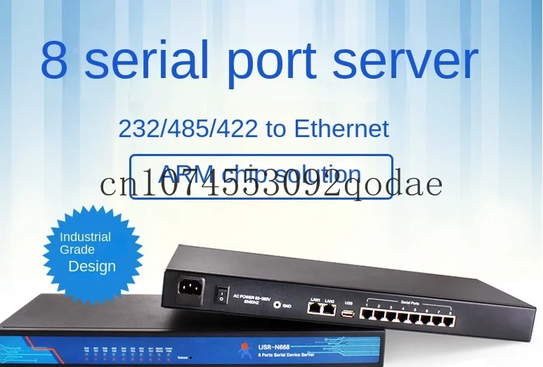 Multi-serial port server with 8 ports 485/232/422 and personal networking USR-N668 to Ethernet modbus industrial