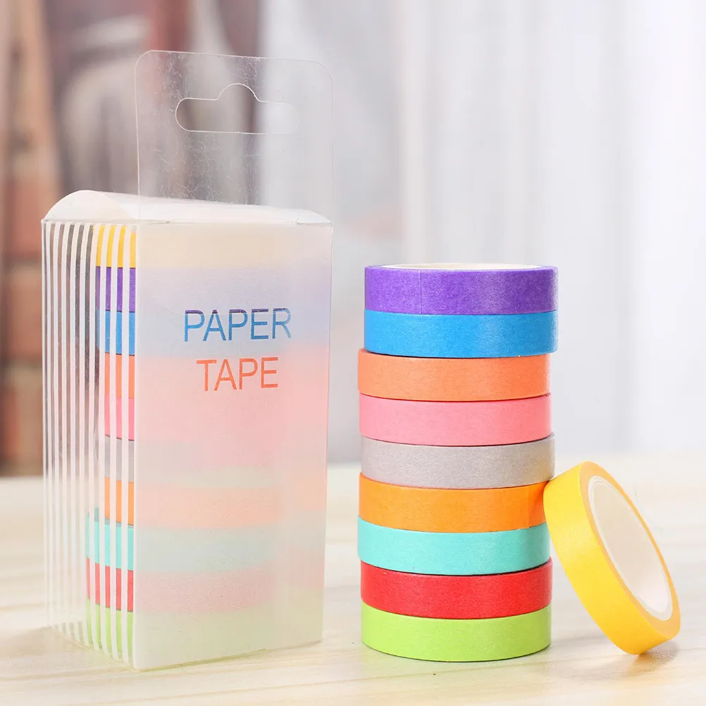 

20Pcs Rainbow Solid Color Washi Tape Masking Tape Set DIY Scrapbooking Sticky Paper Adhesive Label Sticker for Crafts Planner