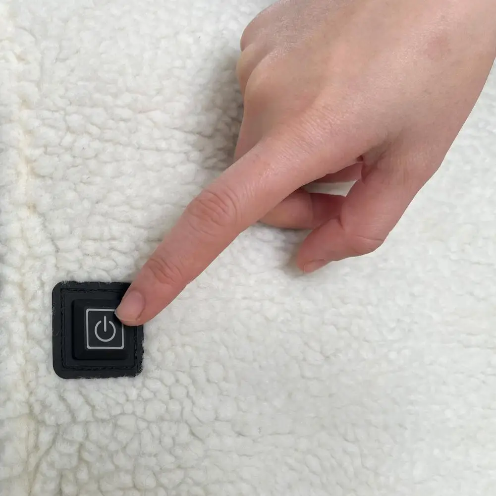 Sherpa Chair Cushion Electric Warming Chair Cushion with 3-level Temperature Control Usb Rechargeable Seat Pad for Computer