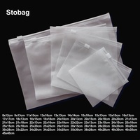 StoBag Matte Frosted Clothes Packaging Zipper Bags Pouches Ziplock Plastic Sealed Socks Shirts Storage Reusable Organizer Pocket