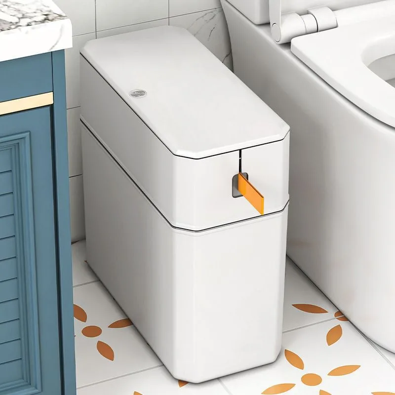 ins wind household drawstring automatic packaging trash can pressure ring press elastic cover high value bathroom seam belt