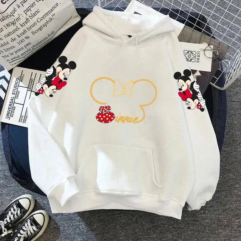 Mickey Minnie Mouse Hoodie Women\'s Autumn/Winter Coat Hoodies Sweatshirt Disney Hoodie Woman Clothing Long Sleeve Sweatshirts