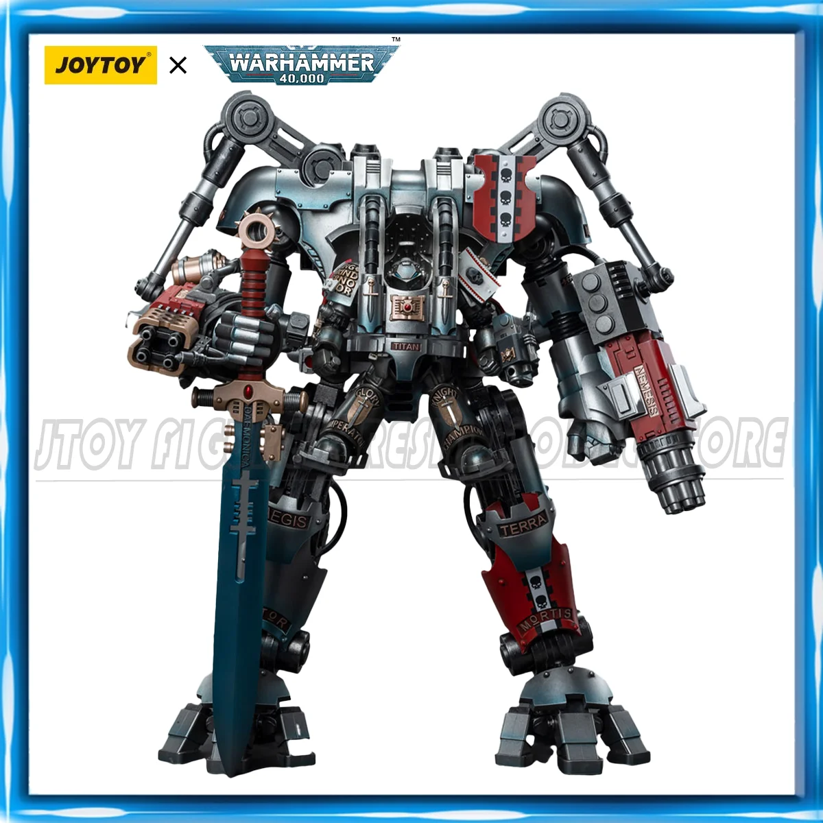 JOYTOY Warhammer40k 1/18 Action Figure Mecha Grey Knight Nemesis Dreadknight Anime Figures Toys Model Gift