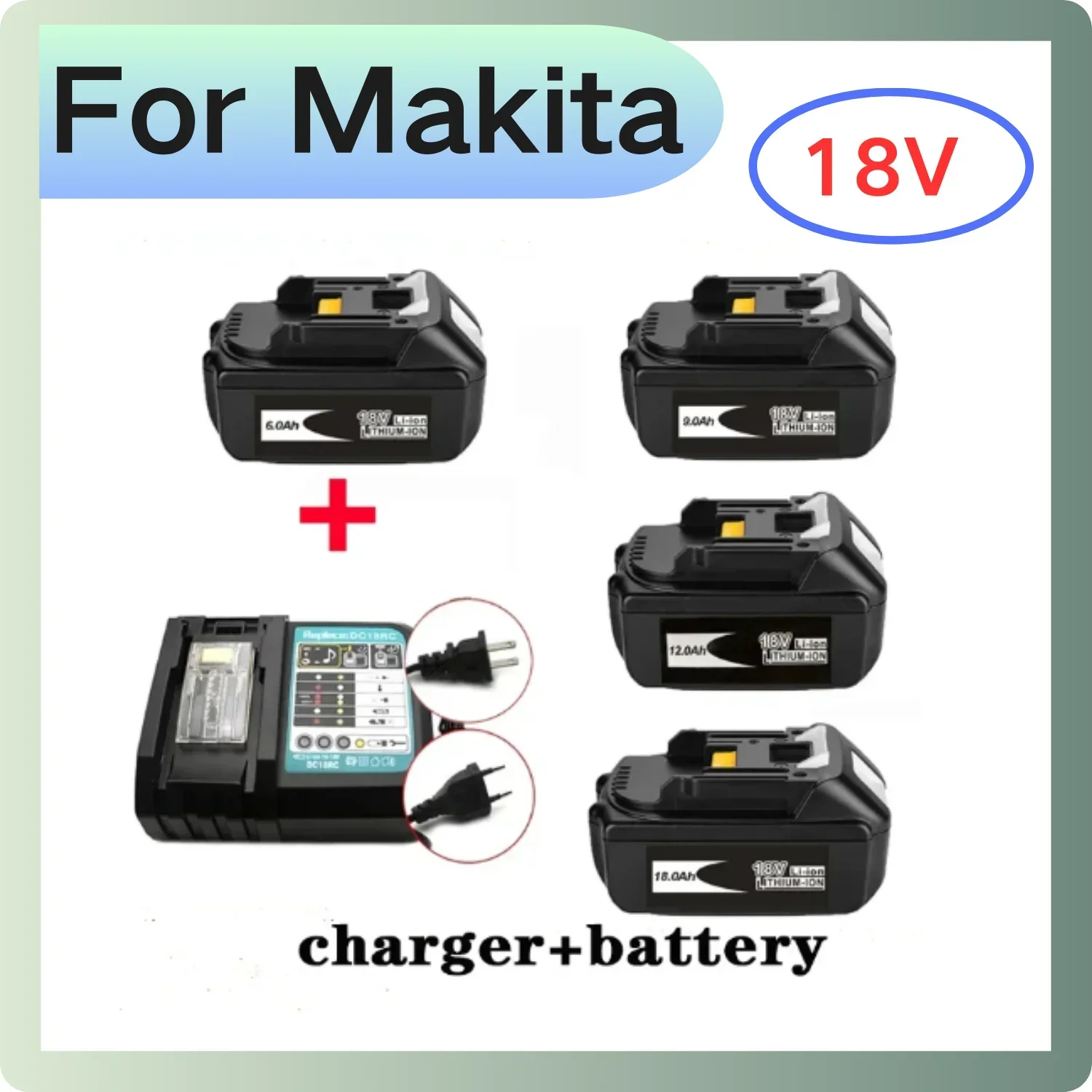 

00% Original Makita 18V Makita 6000mAh Rechargeable Power Tools Battery with LED Li-ion Replacement LXT BL1860B BL1860 BL1850