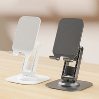 Metal Rotating Mobile Phone Stand Holder Multi-functional Folding Desktop Phone Tablet Universal For iPhone 15 14 Samsung Xiaomi