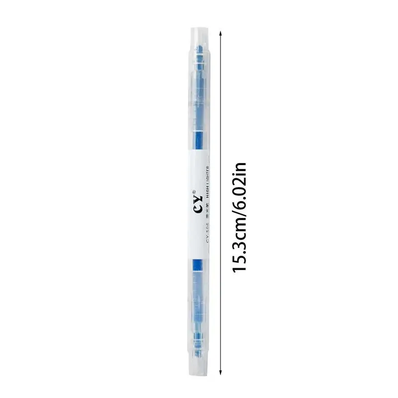 Colored Highlighter Pens 6-Pcs Keynote Pens Double Ended Highlighter Soft Tips Everyday Markers Colored Highlighter For Writing