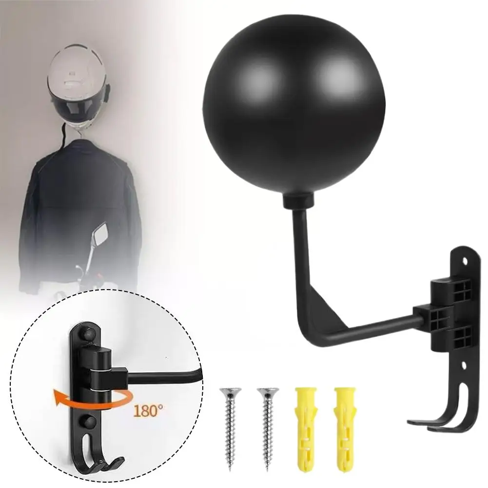 1/2pcs Motorcycle Helmet Holder Wall Mount 180° Rotation Helmet Display Hanger Stand Storage Hook For Motorcycle Bike Helme L0R8