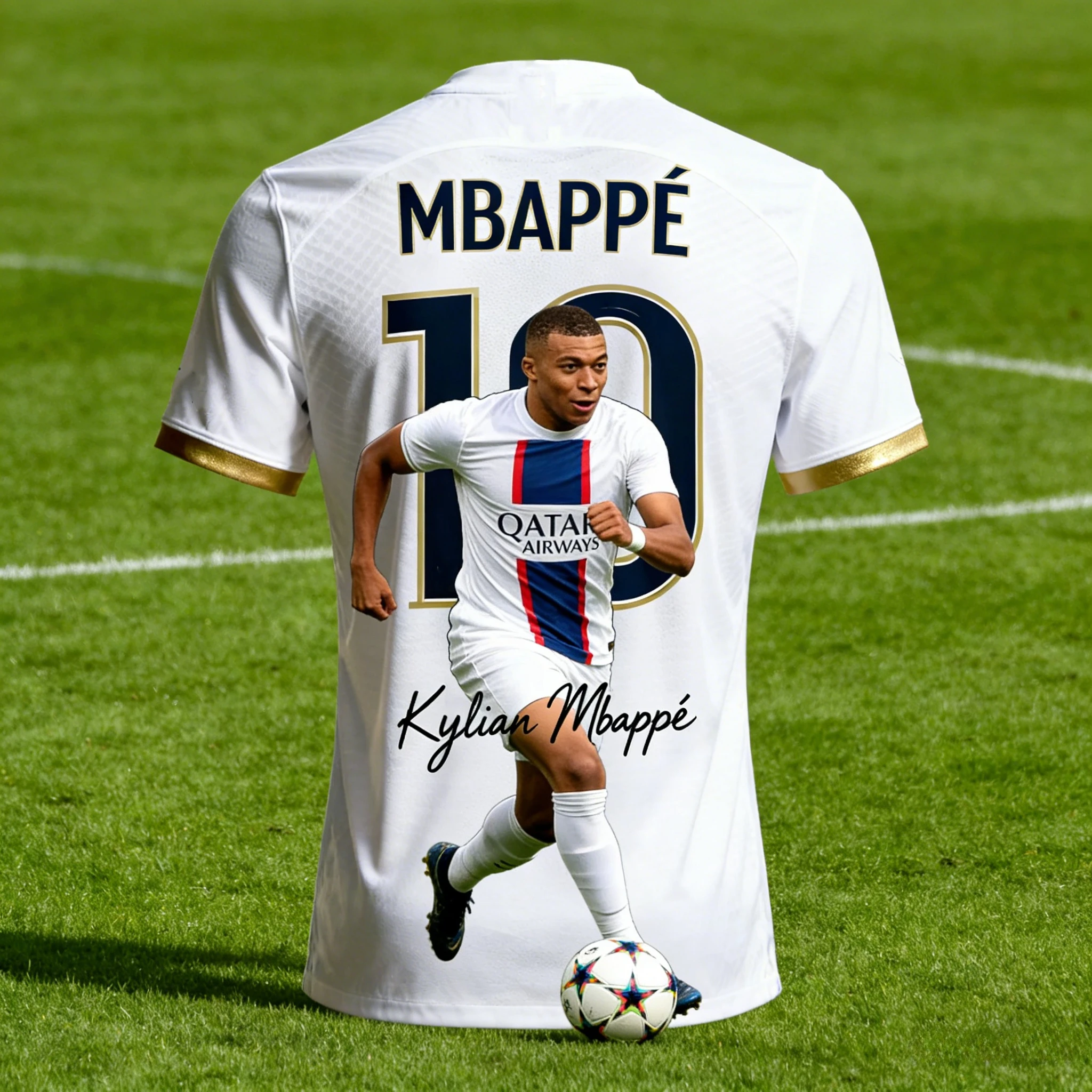 Mbappé 2026 Sommer 3D-Muster T-Shirt - Geeignet für Männer und Frauen Urbaner Casual-Stil Speziell für Fußballfans Entworfen – Detail 6