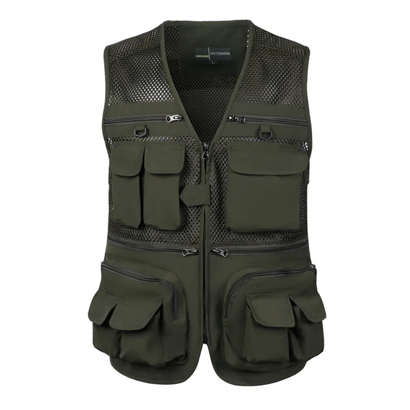 

2026 Men's Summer, Multi-Pocket, Mesh, Fishing, Travel Outdoor Vest