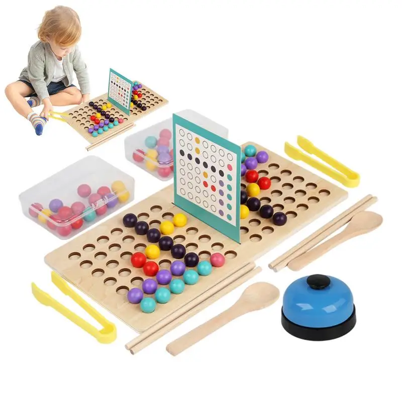 Bead Game Color Sorting 58pcs Hand Eye Coordination Montessori Board Game Funny Kids Toys Educational Montessori Toys