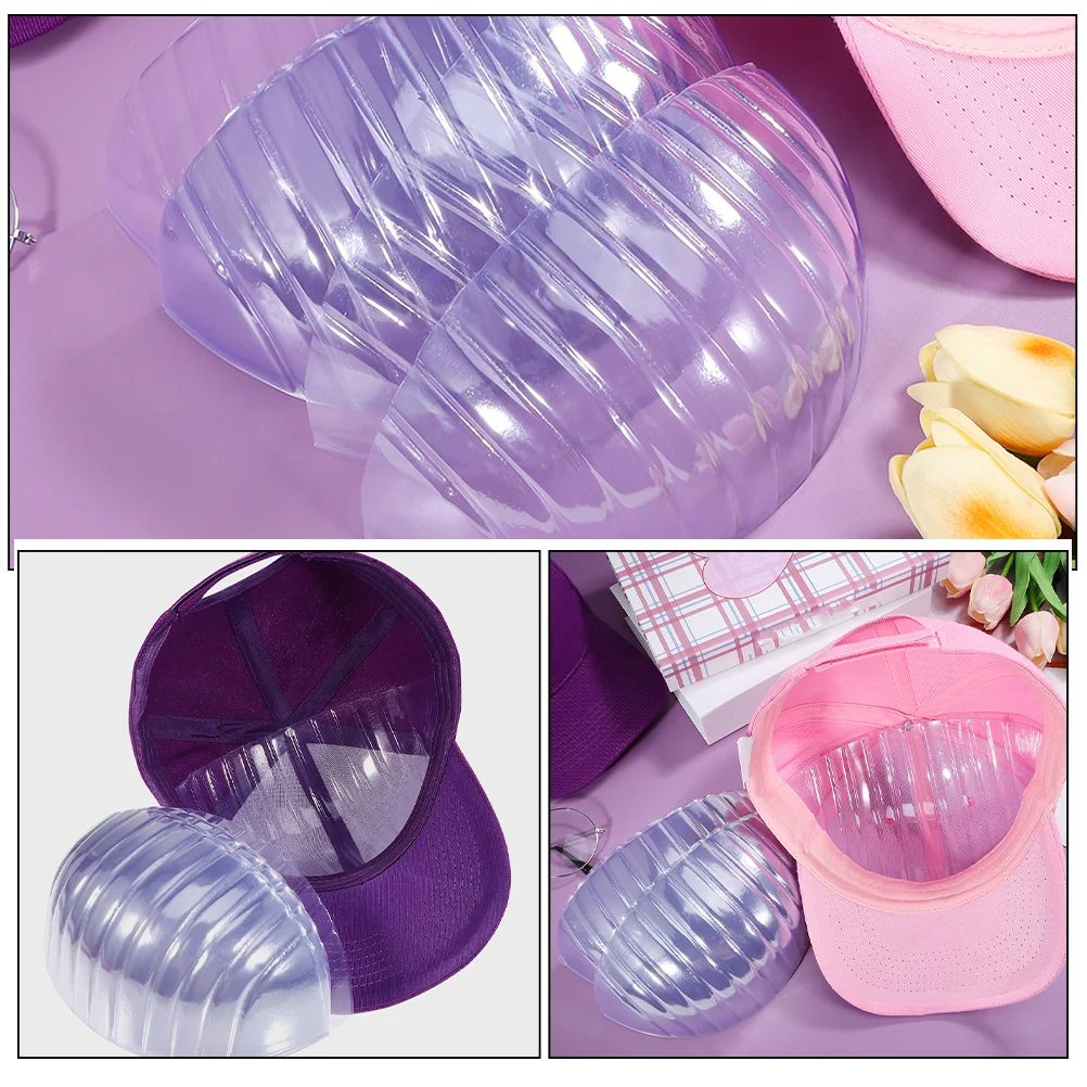 25 Pcs 야구 모자 내부 지원 클리너 하드 모자 양식 이전 플라스틱 모자 삽입 셰이퍼 어린이 모자