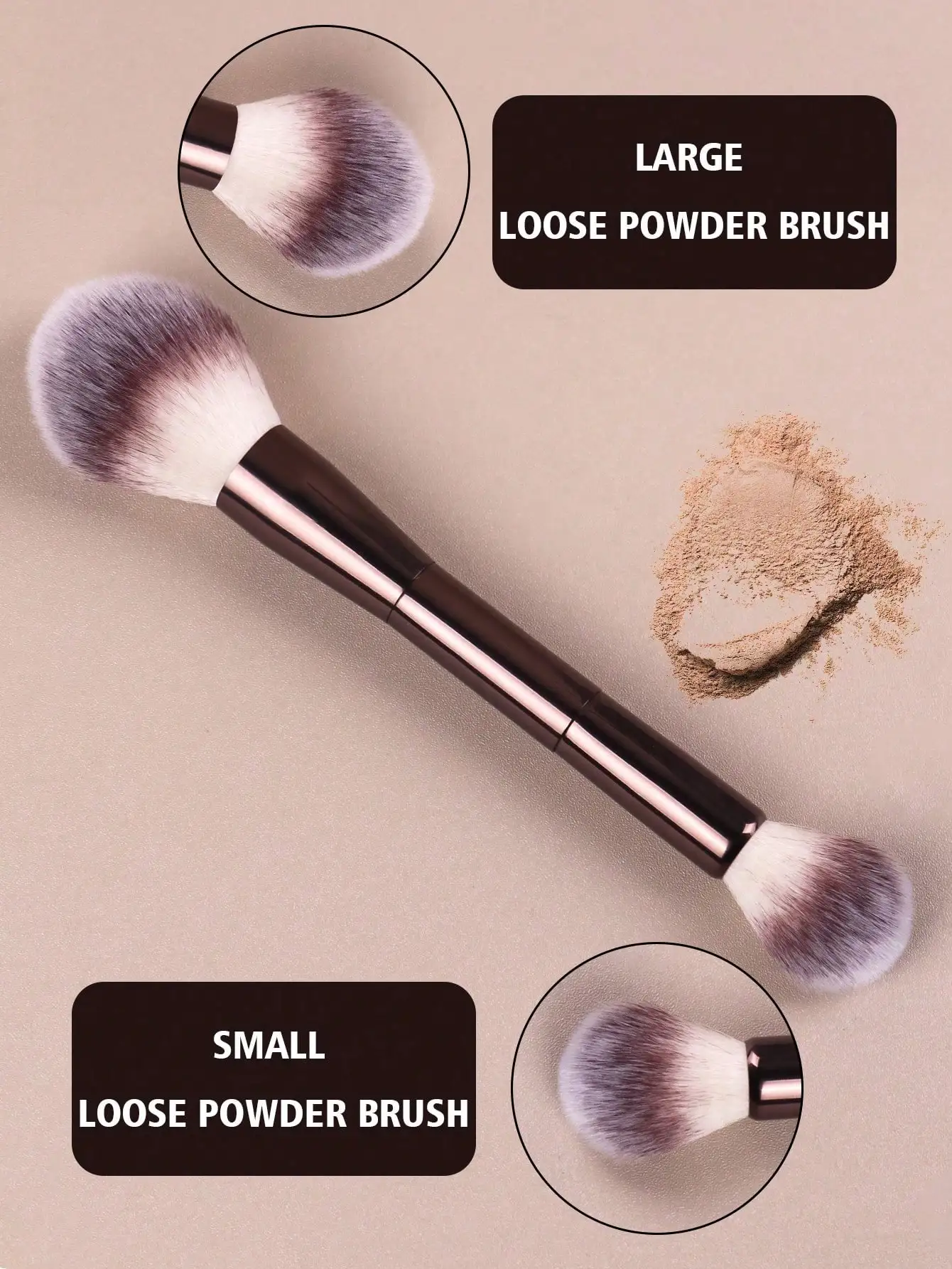 

1 Set Professional Double-Ended Face Makeup Brush Kit (Including Foundation Brush & Blush Brush), Made Of Soft Fiber Material, Portable And Suitable For Travel,Foundation Brush,Concealer Brush,Blush Brush,Contour Brush,Blush Brush,Bronzer Brush,Powder Bru