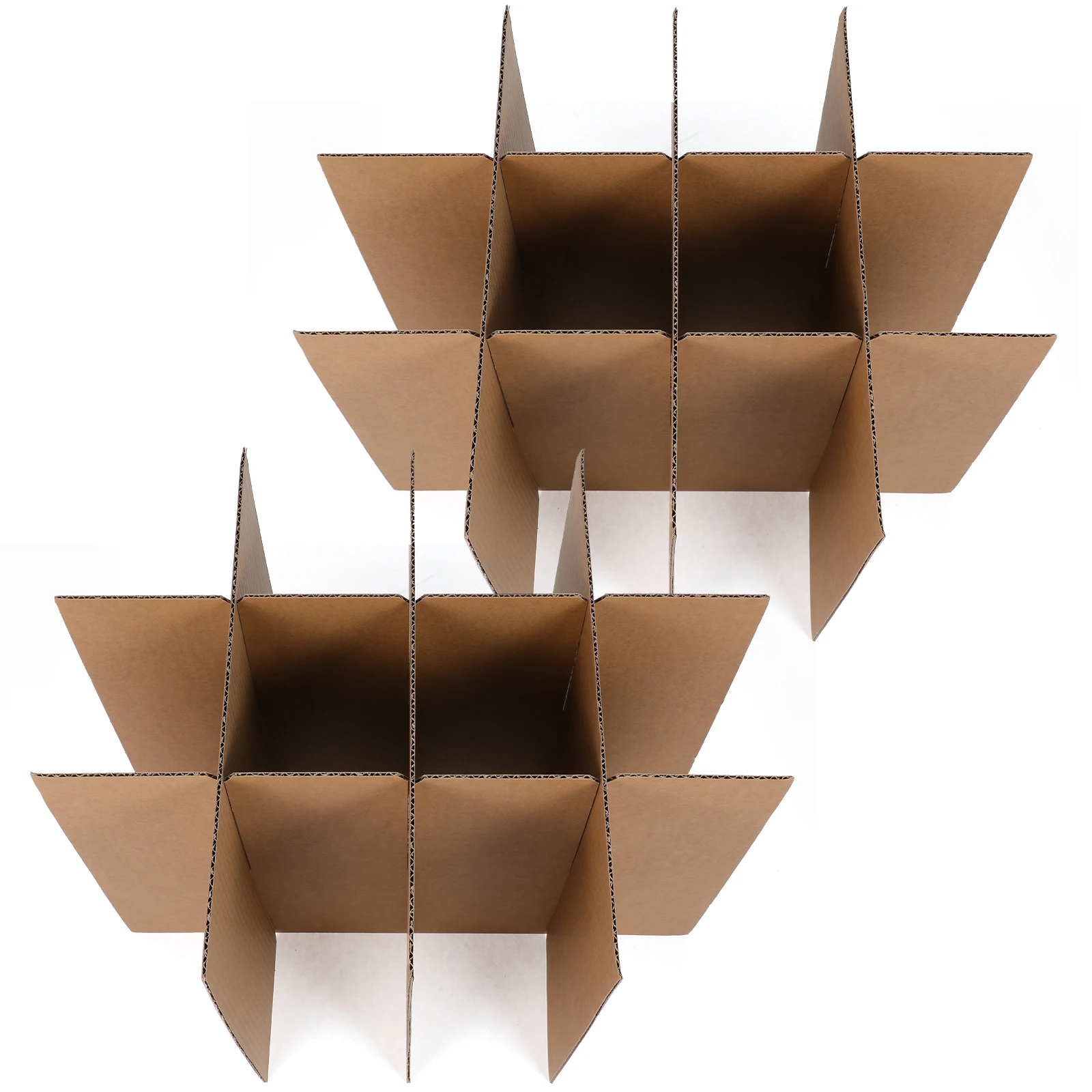 5-teiliges Wellpappe-Box-Trennblätter für den Versand, Gitter-Einsatz-Set, robuster Schutz für zerbrechliche Gegenstände, Glasplatten-Verpackungs-Organizer