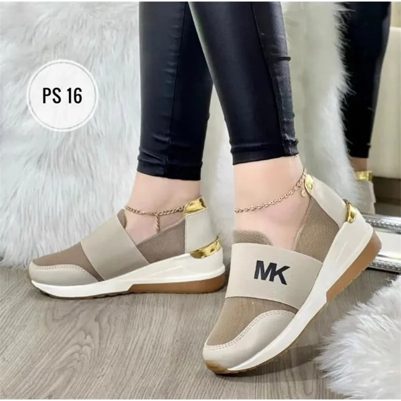 Zapatos De Mujer Big Size Sports Shoes Women 2024 New Wedge Elastic Casual Single Shoe Lazy Shoes Zapatillas Mujer