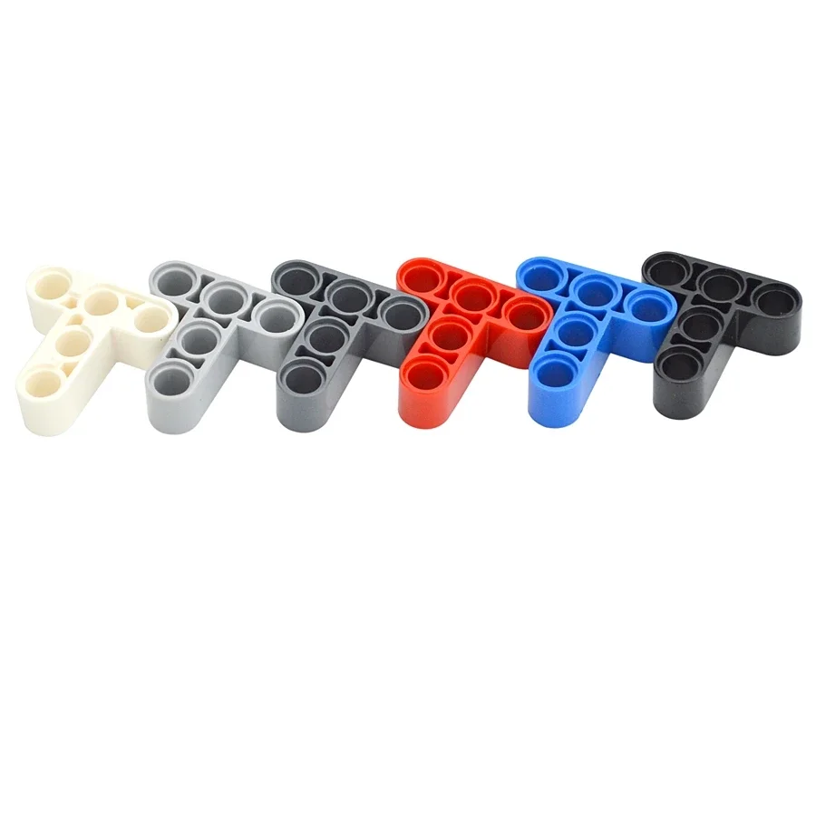 DIY 3x3 Holes T-shaped Arm Liftarm Beam Compatible Brick 60484 Assembles Particles Moc Technical Building Blocks Parts Toy