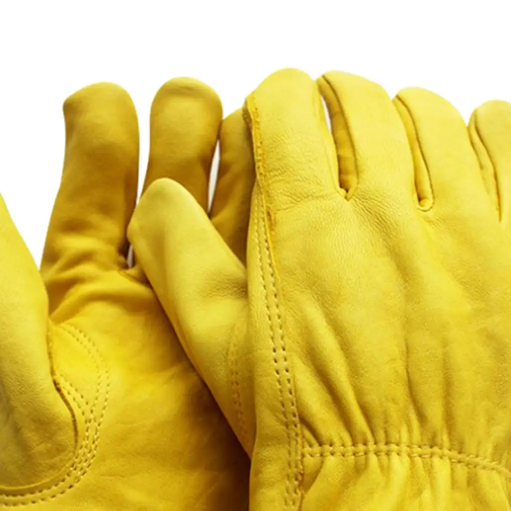 

Leather Driver Work Gloves Soft Protective Mechanics Gloves for Outdoor Garage Construction and Industrial Safety