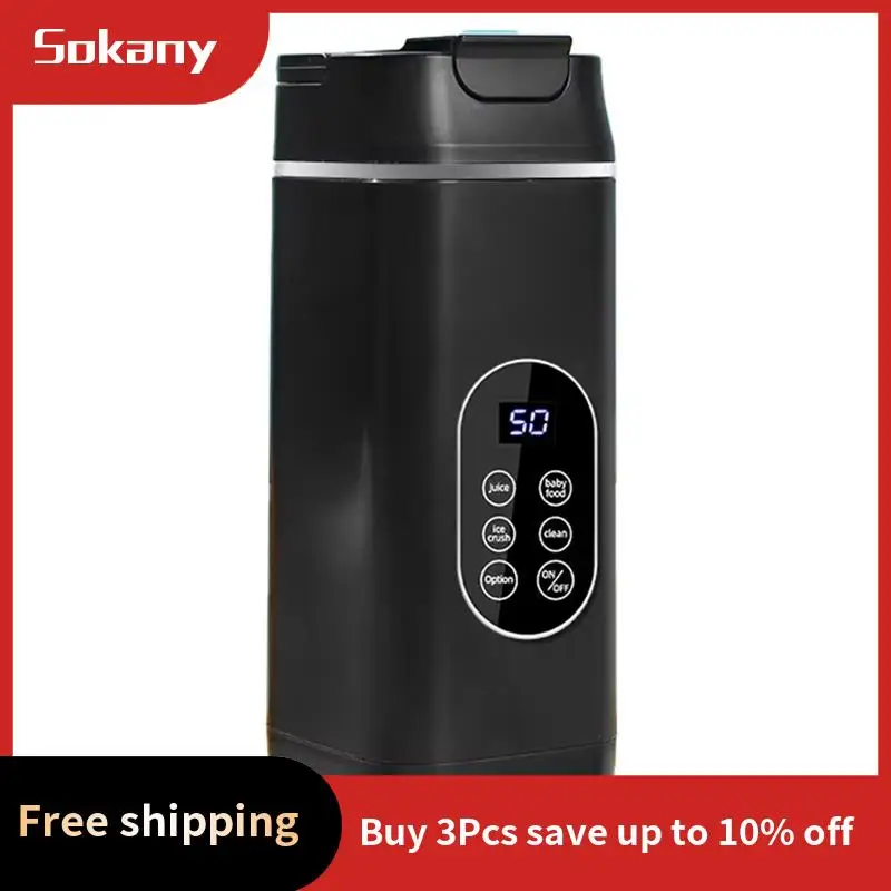 

HIM-Portable Electric Juicer Fruit Extractors Multifunctional Juice Maker Machine Black