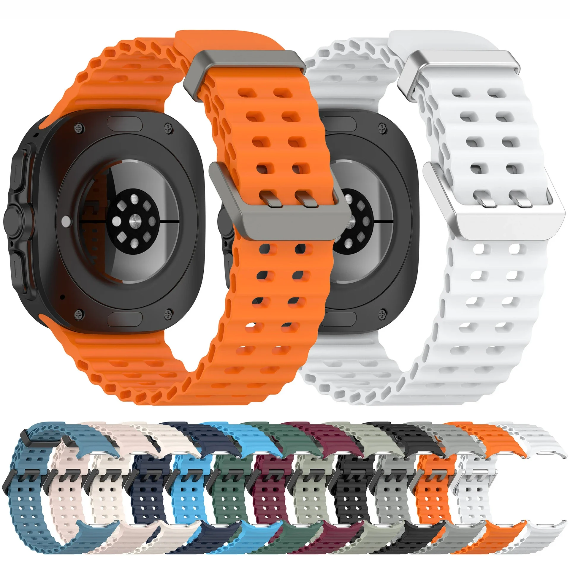 Offizielles Ocean Silikonarmband für Samsung Galaxy Watch Ultra 2025 47mm Ersatz-Uhrenarmband Galaxy Watch Ultra Correa