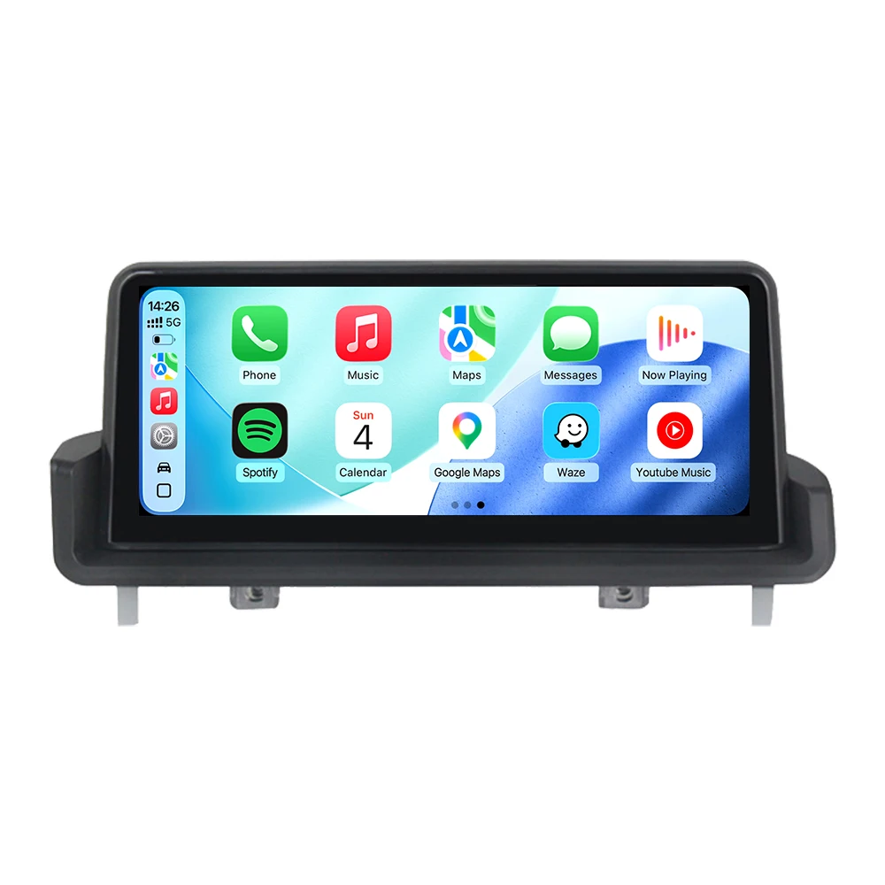 MEKEDE 10,25" Kabelloses CarPlay Android Auto Multimedia-Display für BMW 3er Serie E90 E91 E92 E93 2006-2012 Android All-in-One Autoradio 8-Kern GPS-Navigation Unterstützt Dual-System-Umschaltung WIFI