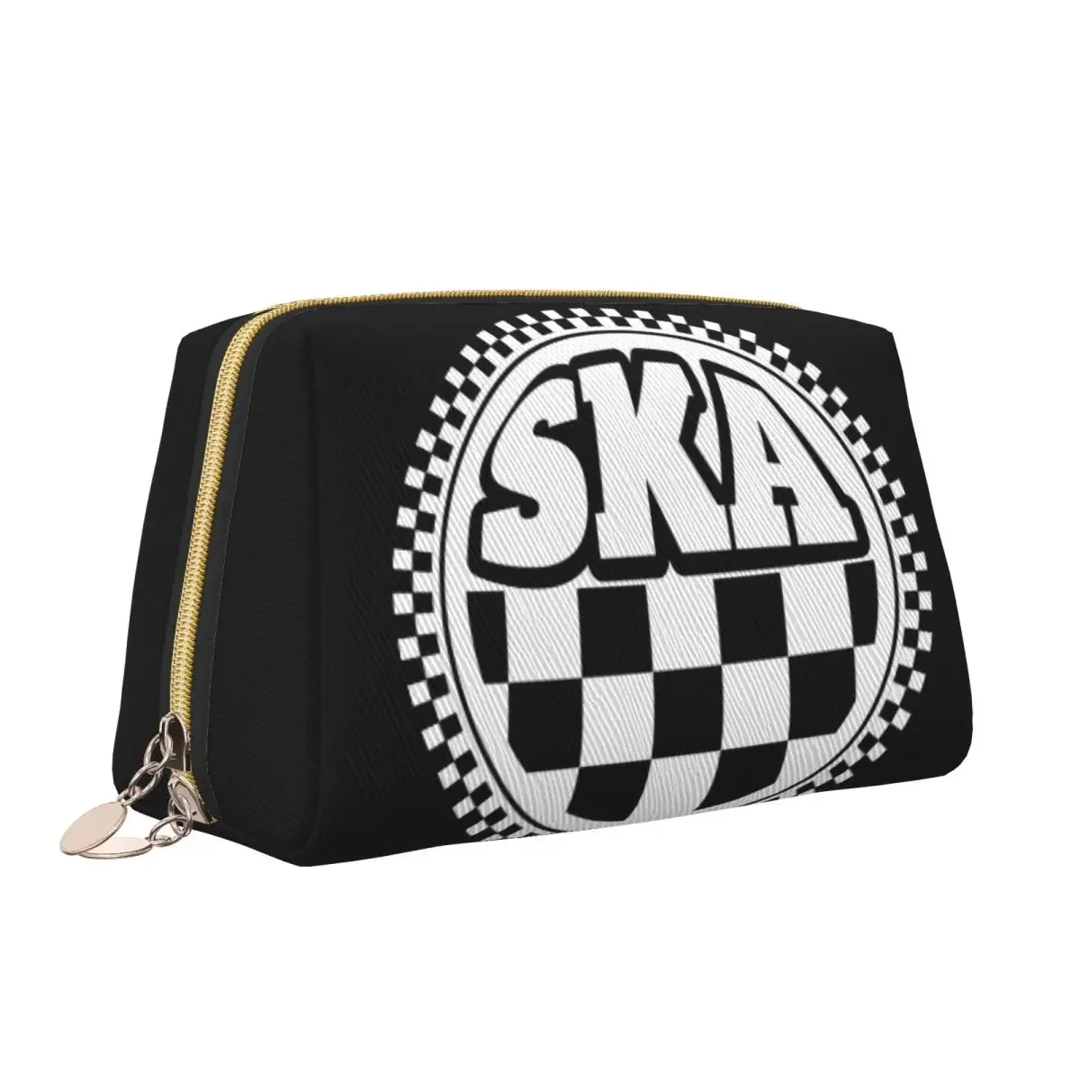 Cute Latin American Pop Ska Travel Toiletry Bag for Women Reggae Music Makeup Cosmetic Bag Beauty Storage Dopp Kit