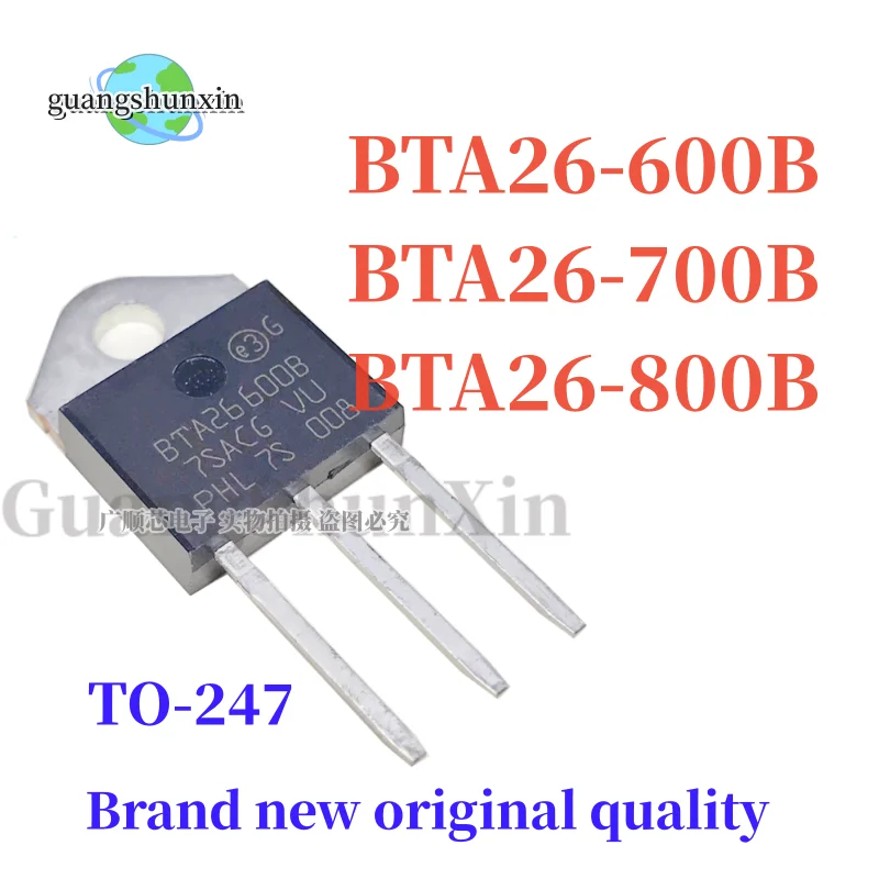 10PCS New and Original TO-3P 26A 600V/700V/800V BTA26-600B BTA26-700B BTA26-800B