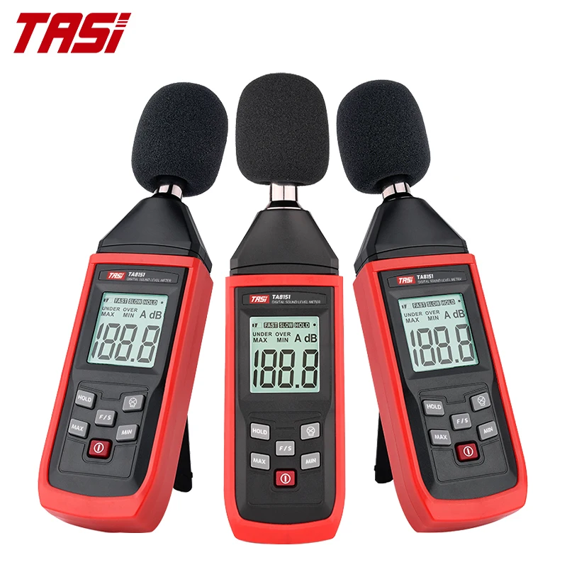 TASI TA8151 Kỹ Thuật Số Đo Cường Độ Âm Thanh Tiếng Ồn Máy Kiểm Tra Âm Thanh Báo Decible Màn Hình 30-130dB Âm Thanh Bị Đo Báo Động