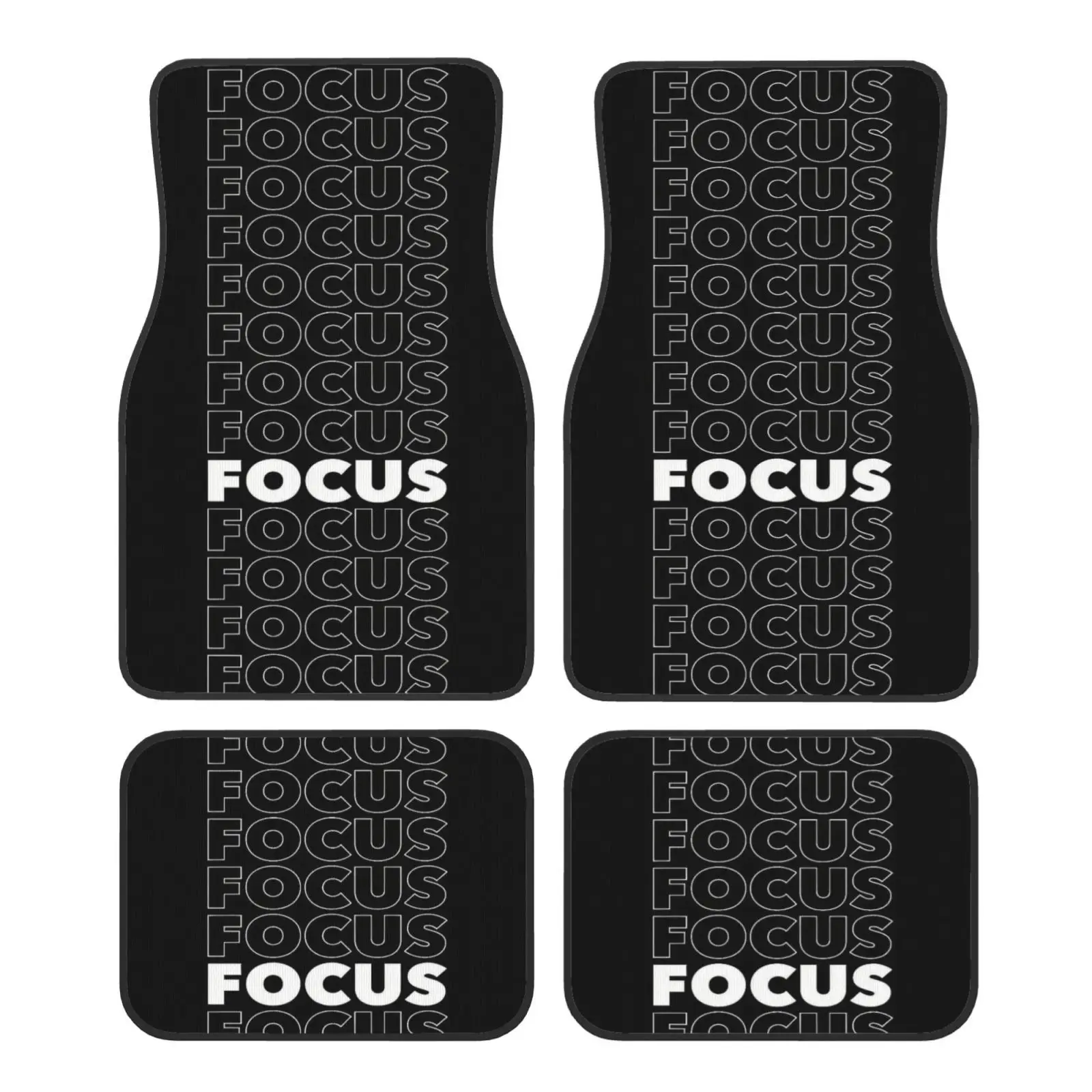 4Pcs Stylish Focus Pattern Crystal Velvet Car Mats, Universal Fit All Car Models, Perfect driver Gifts for your loved ones