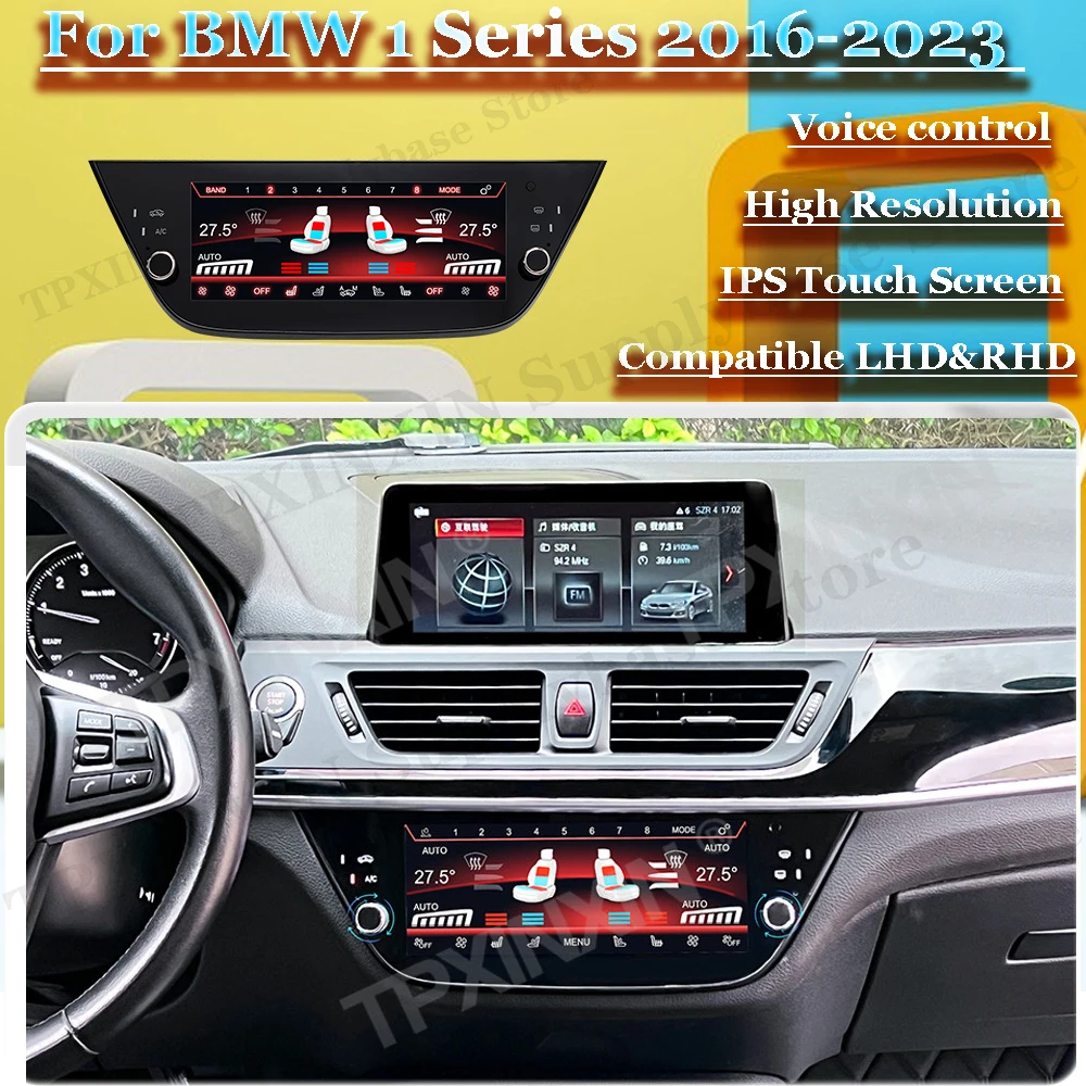 Car Air Conditioning For BMW 1 Series 2016-2023 Upgrade Voice Control LCD Touch climate Control Screen Temperature Display