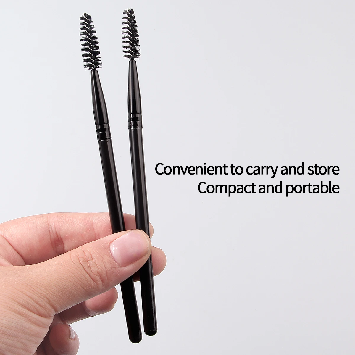 6 قطع/10 قطع/25 قطعة فرشاة ماسكارا حلزونية سوداء كبيرة الحجم، فرشاة حواجب وأدوات فرشاة مكياج عيون متعددة الوظائف #5