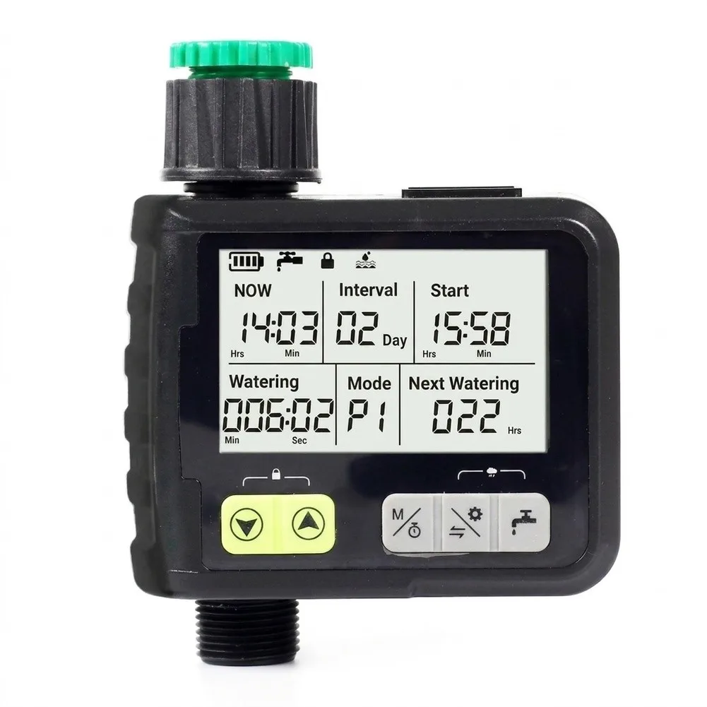 Smart Hose Timer with Rain Detection and 9 For Custom Scheduling Options for Seasonal Landscape and Container Plant Watering