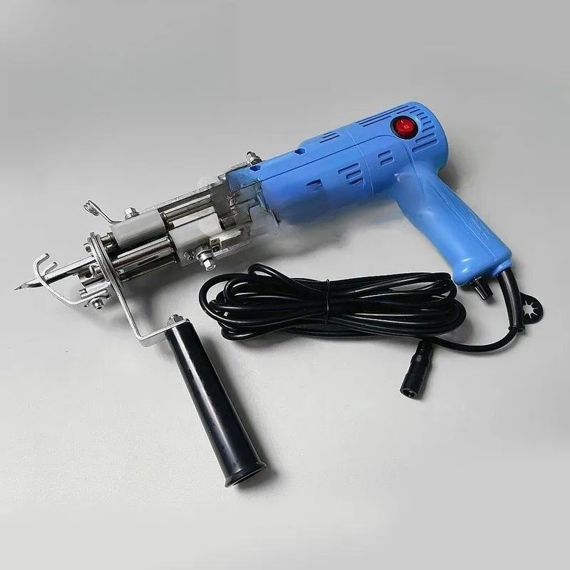 Electric Tufting Gun 2 in 1 Carpet Knitting Machine with Cutting Function for Fleece Ring Pile DIY Rug Making Tool