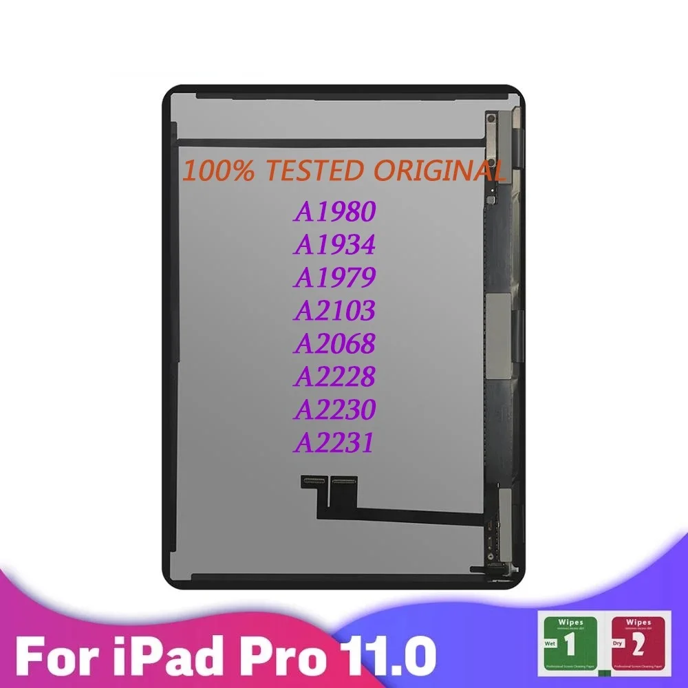 Top Lcds For Apple iPad Pro 11 1st 2nd A1980 A1934 A1979 LCD Display Touch Screen Panel Screen Assembly Replacement Part 100%