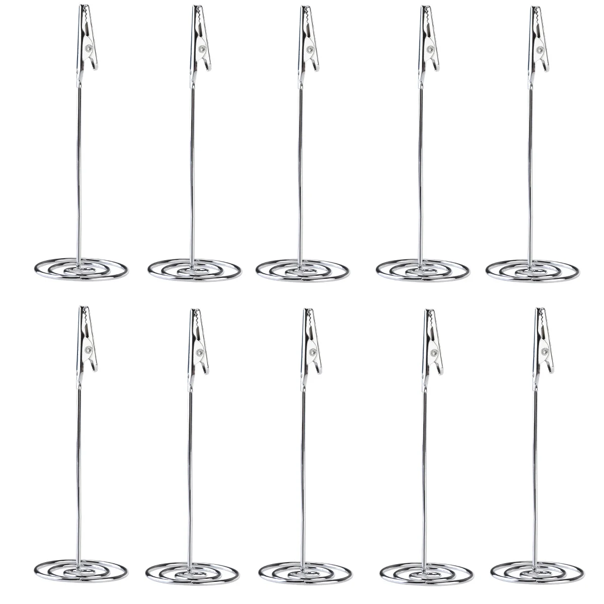 

10Pcs Ball Base Memo Clip Holder for Home Office Decorative Note Organizer Flexible Rope Wire Photo Holder Clip