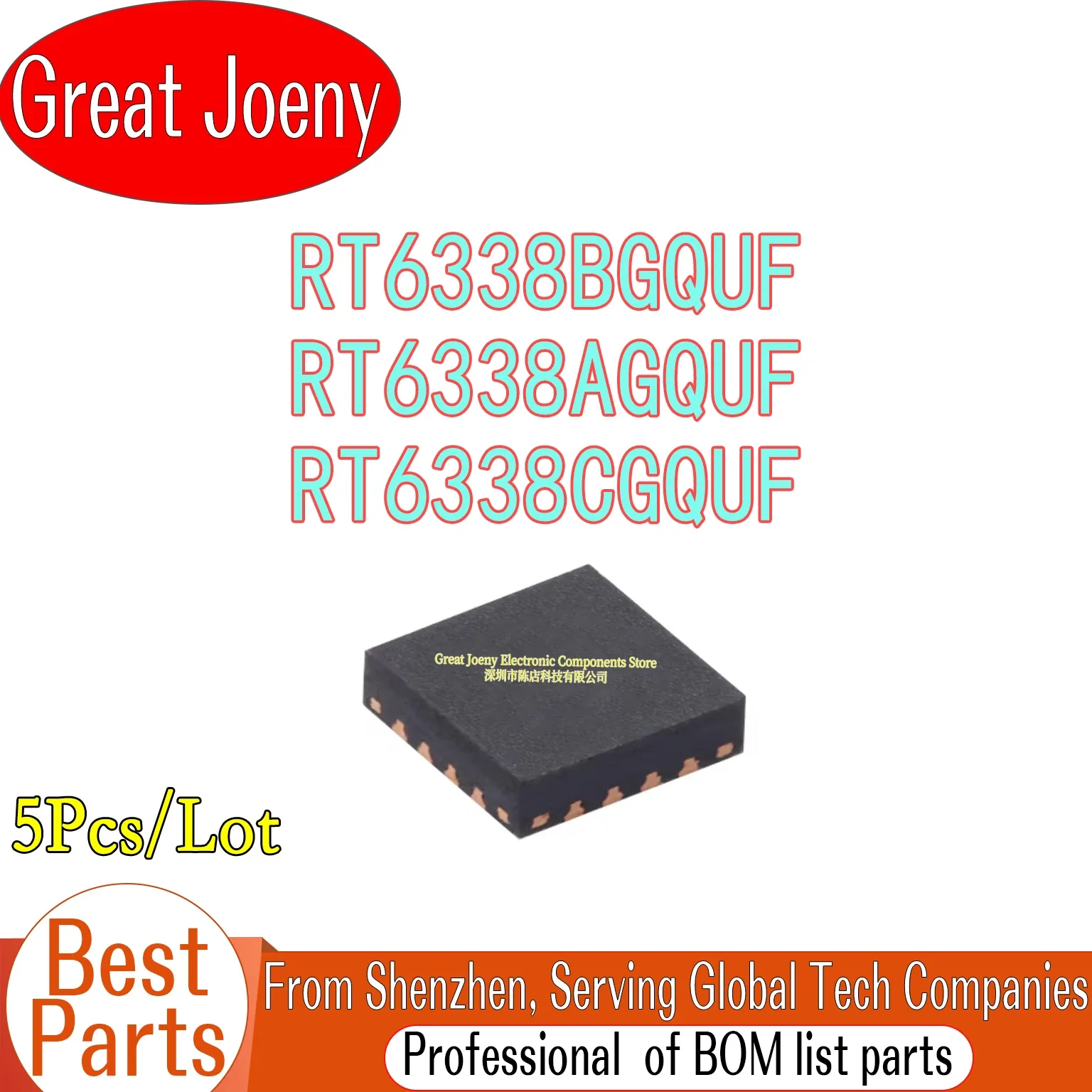 

(5piece)100% New RT6338AGQUF RT6338BGQUF RT6338CGQUF RT6338A RT6338B RT6338C RX=.. RW=.. RV=.. QFN-23 Bulk Best Price
