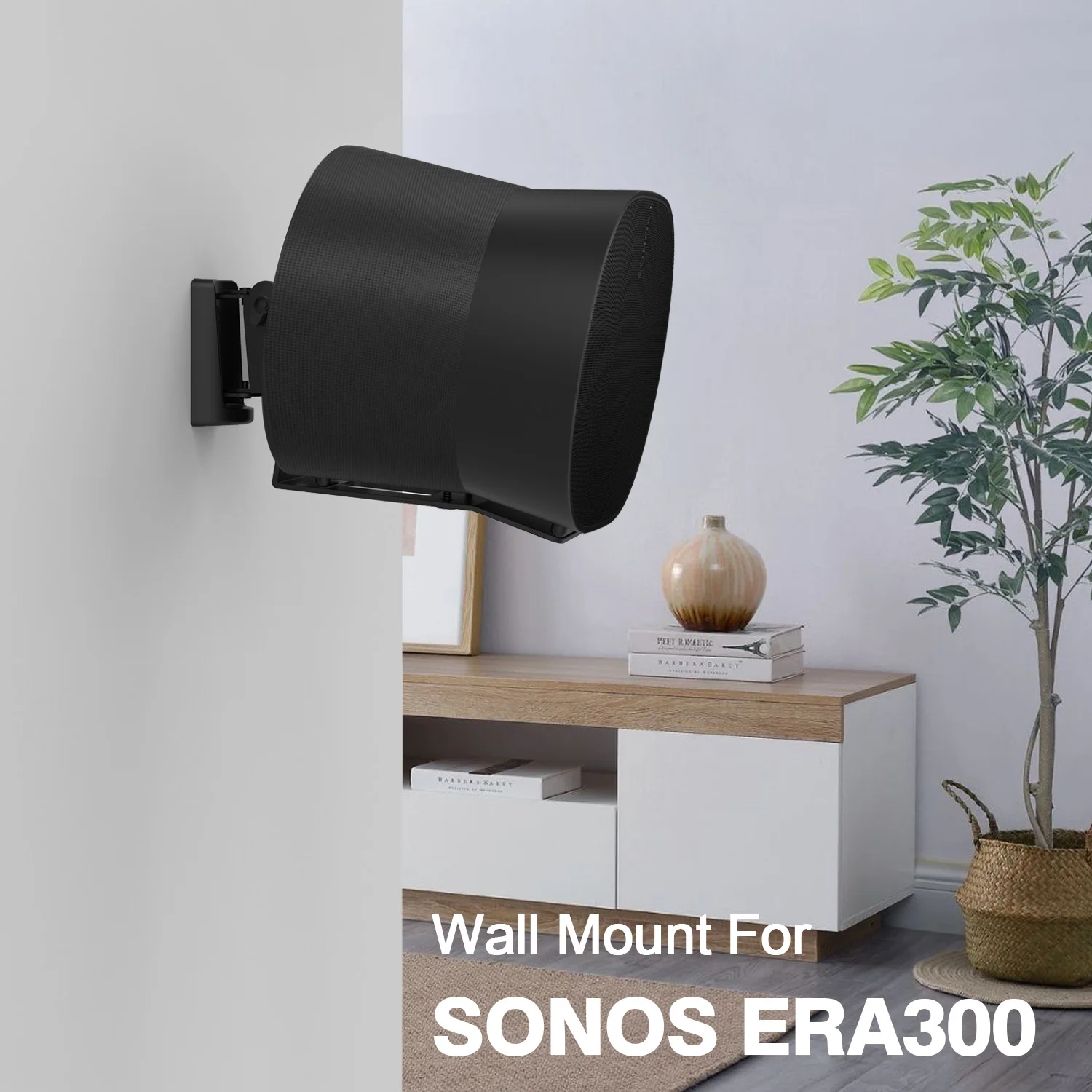 Monzlteck Sonos Era 300 Wandhalterung – Vollmetall, hochbelastbarer Stahl, verstellbarer Winkel (-22°) ° bis 3 ° Neigung, ±45 ° Drehbar) – Detail 1