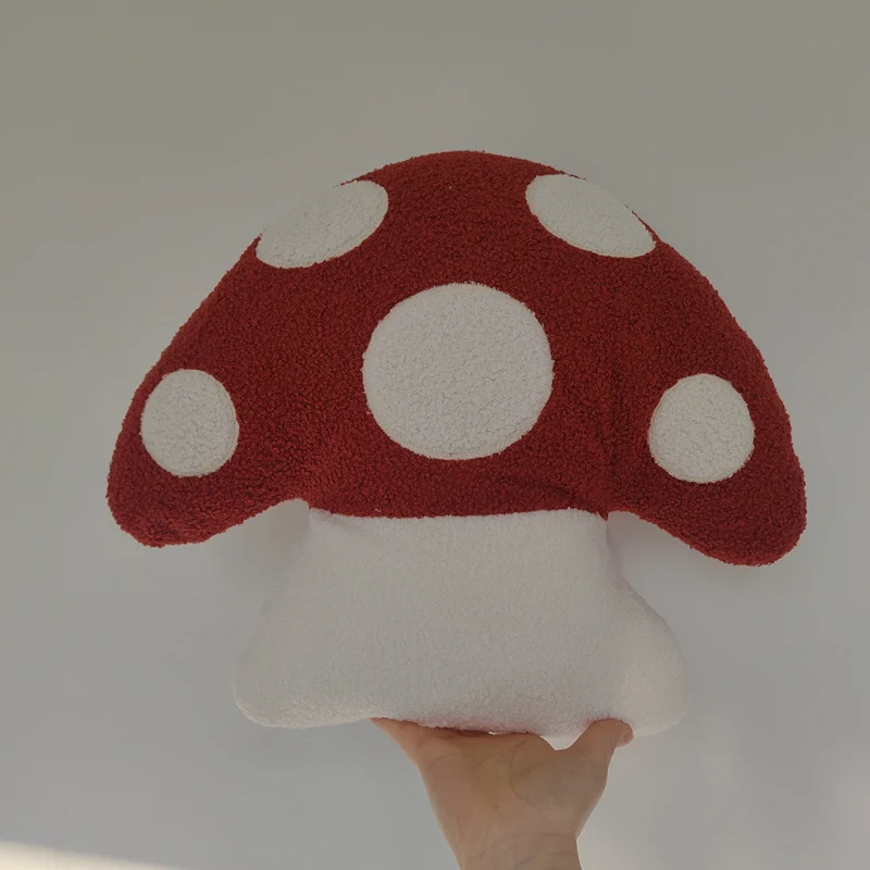 45x40 cm Creatieve Anime Rode Paddestoel Pluche Kussen Leuke Gevulde Knuffels Kussen Kawaii Zachte Kinderen Speelgoed geschenken Home Decor